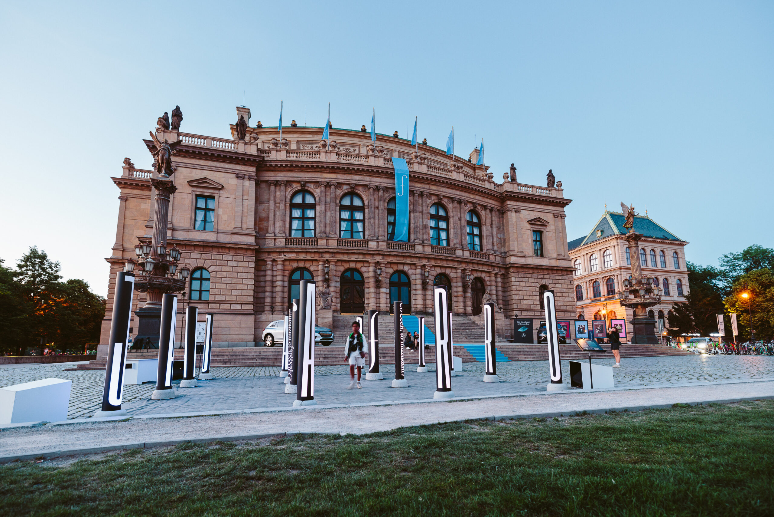 Interactive audiovisual installation for Prague spring